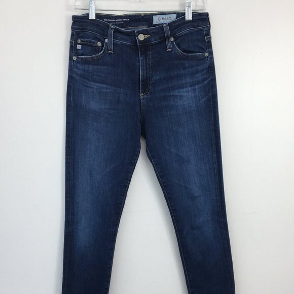 AG Denim Farrah High Rise Skinny Ankle Jeans Size 28 EXCELLENT Condition - Picture 1 of 10